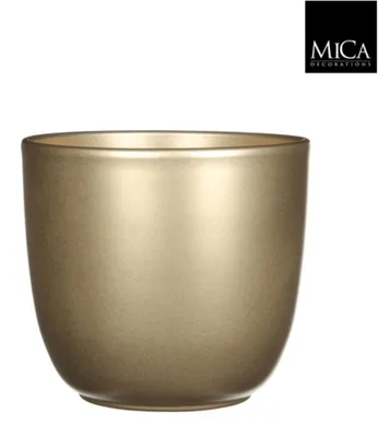 Productafbeelding van Tusca pot rond goud h18,5xd19,5 cm Mica Decorations