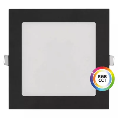 Obrázek produktu pro T-LED Černý vestavný LED panel hranatý 174 x 174mm 18W 24V RGB+CCT 102343