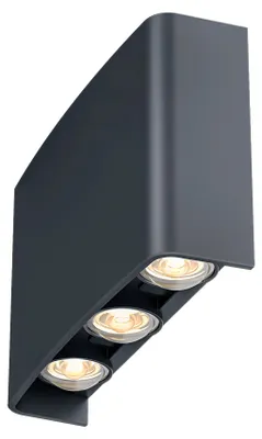 Image de Applique murale LED Braytron pour extérieur, anthracite, spot 6 x 1 W, éclairage vers le haut et vers le bas, CCT 3 en 1, IP65