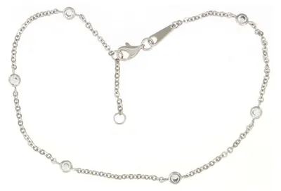 Produktbild von Miamar 45.1044 Damen Fußkettchen Silber Weiß 25 cm