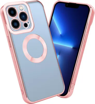 Immagine prodotto di Cadorabo Custodia protettiva per Apple iPhone 13 PRO MAX Case in Trasparente Custodia Cellulare Cover TPU Case Chrome