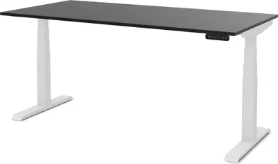 Produktbild von ASSMANN Elektrisch Höhenverstellbarer Familien Schreibtisch Pitino Schwarz Weiß, 160x70cm, Memoryfunktion, 2-fach-Motorik