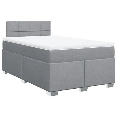 Produktbild von vidaXL Boxspringbett mit Matratze Hellgrau 120x190 cm Stoff