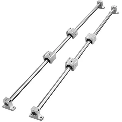 Image de Jeu de rails de guidage linéaire, SFC20 1200 mm, 2 pièces - Rails de guidage SFC20 1000 mm, 39,4 pouces, 4 blocs de glissement SC20, 4 supports de rails - Rails linéaires et jeu de roulements pour mesures automatisées