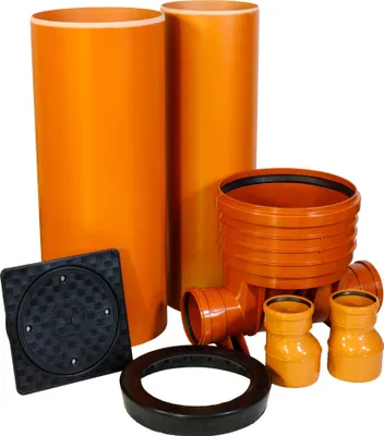 Produktbild von ScarMaxx Schachtsystem Set - H210, B92cm - 2x DN125 - 2 x Reduzierung 160/125