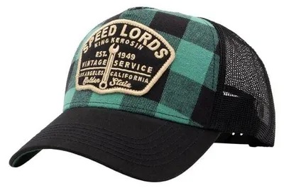 Immagine prodotto di KING KEROSIN Cappello trucker con scacchiera anteriore Speed Lords Nero Taglia unica