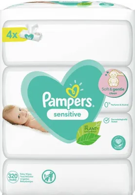 Image de Pampers Lingettes Sensitive (4x80 er )