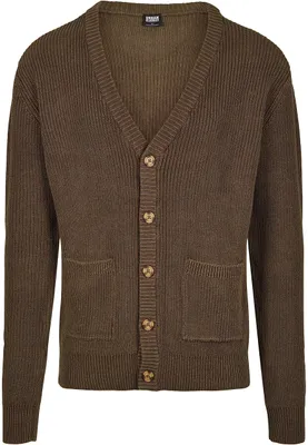 Produktbild von Urban Classics Herren Boxy Cardigan Sweatshirts, Olive, S