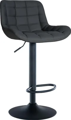 Produktbild von CLP Barhocker Tover 360° drehbar und in der Höhe verstellbar schwarz Material Kunstleder