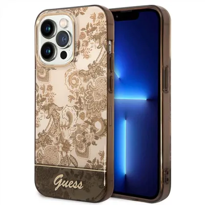 Image de Guess Guhcp14Lhgplhc Iphone 14 Pro 6.1 Ochre Hardcase Porcelain Collection