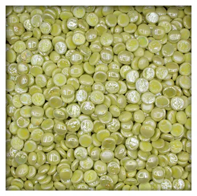 Produktbild von 1 kg opake Glasnuggets Glassteine Muggelsteine Mosaiksteine 17-19 mm Lemon