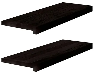 Produktbild von vidaXL Treppenstufen 2 Stk. Braun-Schwarz 70x30x2 cm Massivholz Eiche