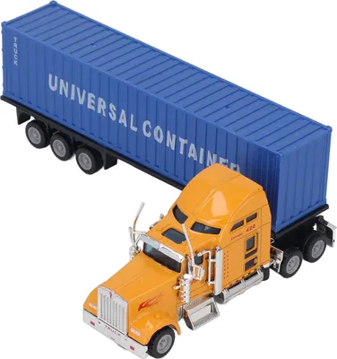 Produktbild von 1:65 Container-LKW-Spielzeug, Legierungsschale, lebendiges Traktoranhänger-Modell für Kinder, Jungen, Mädchen, Kinder
