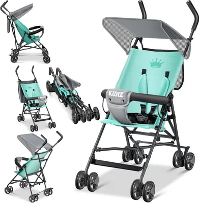 Produktbild von KIDIZ® Kinderwagen CITY Buggy Kinderbuggy klappbar Sportwagen Faltbar 360° 4-Zoll-Räder Inkl. Sonnen- und Regenverdeck zusammenklappbar 5-Punkt-Sicherheitsgurt ab 6 Monate