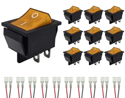 Produktbild von ProRide Wippschalter ON/OFF KCD4-202 2-polig 250V/16A Orange 10 Stück