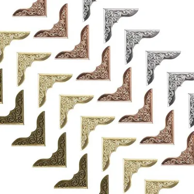 Zdjęcie produktu dla Metalowe narożniki ochronne, 160 sztuk, małe, do scrapbookingu
