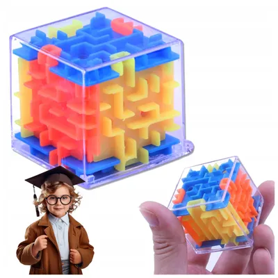 Produktbild von Logische Würfel Labyrinth Geschicklichkeitsspiel für Kinder, KI-generiertes Bild