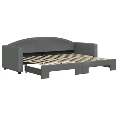 Zdjęcie produktu dla VidaXL 3197184, sofa rozkładana, Szary, Pianka, Metal, Poliester, Drewno, 2230 mm, 900 mm