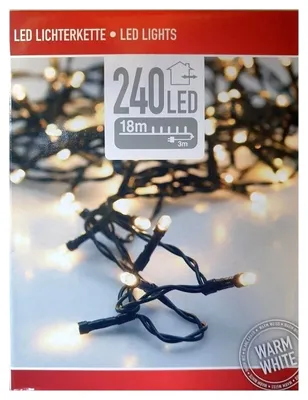 Immagine prodotto di Luci di Natale - 18 metri - 240 LED bianco caldo - per interni ed esterni