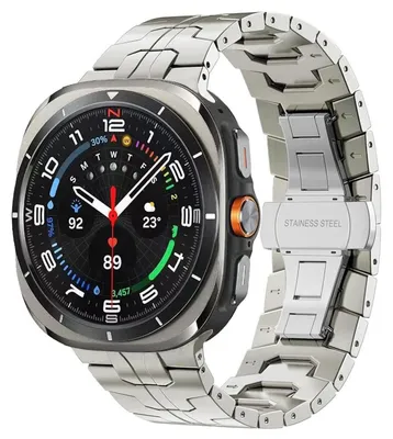 Produktbild von Für Samsung Galaxy Watch 8 / 8 Classic Titanlegierung Armband mit Butterfly-Schließe Titan