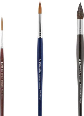 Productafbeelding van Famanu Pinselset: Kunstpenseelen voor acryl-, aquarel- en olieverf - 3-delig