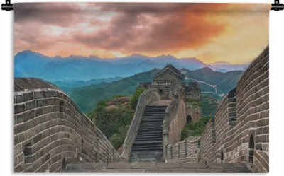 Produktbild von MuchoWow® Wandteppich Wandbehang Die Große Chinesische Mauer im Norden 60x40 cm Tapisserie Dekoration Wandtuch - Wanddekorationen