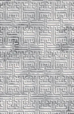 Produktbild von Teppich Bodenteppich Kurzflor Geometrisches Muster Flur Foyer Grau Teppiche