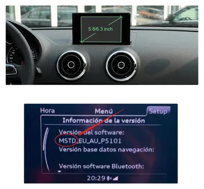 Zdjęcie produktu dla Bezprzewodowy interfejs CarPlay, integracja ze smartfonem, system nawigacji, kompatybilny z Audi A3 S3 8V (2013-2018), przeznaczony do ekranów o przekątnej 5.8 lub 6.3 cala