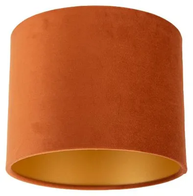 Produktbild von Lampenschirm aus STOff Orange mit Goldener Innenseite 18 18 14