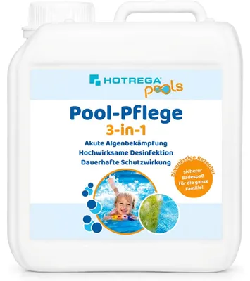 Produktbild von Hotrega Pool-Pflege 3-in-1 2 l | Desinfektion | Algenbekämpfung | Dauerhafte Schutzwirkung