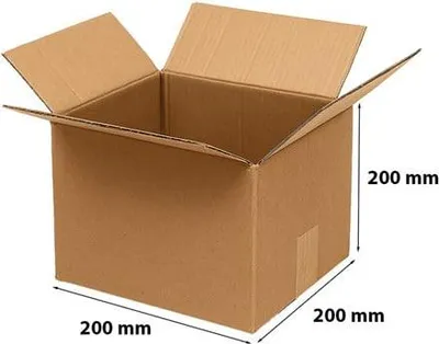 Zdjęcie produktu dla Karton Klapowy Pudełko Kartonowe Kartonik na palete 200x200x200mm 3 wartswowy fala B do pakowania