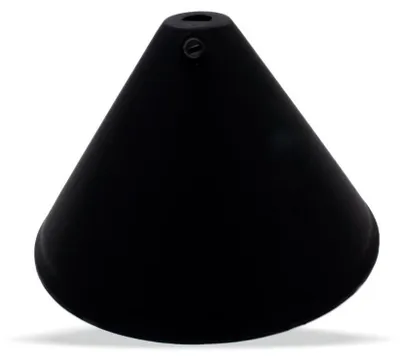 Produktbild von Baldachin mit Zugentlastung für Lampenkabel - konische Bauform Ø 110x80 mm Kunststoff | Schwarz
