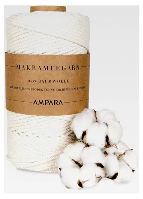 Produktbild von Makramee Garn 2mm x 400m, 100% Baumwolle