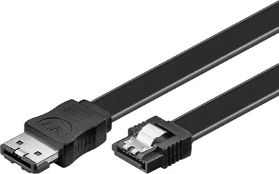 Zdjęcie produktu dla Goobay CAK SATA/eSATA 300-050 0.5m, 0,5 m, Męska/Męska, Czarny