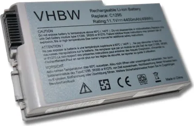 Produktbild von vhbw Akku kompatibel mit Dell Latitude D600, D520, D610, D505, D500, D510 Notebook (4400 mAh, 11,1 V, Li-Ion)