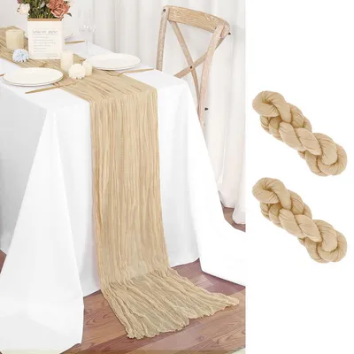 Produktbild von Tischläufer Gaze Käsetuch Beige 55x300 cm 2er Set