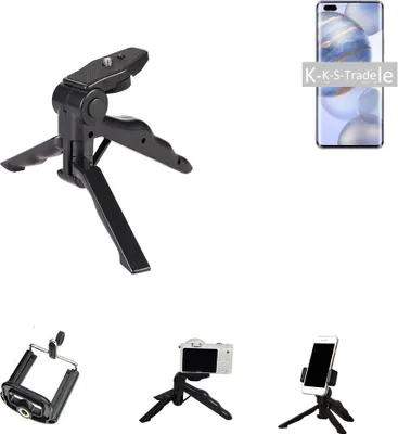 Produktbild von K-S-Trade Stativ Tisch-Ständer Dreibein Handy-Stativ Ständer kompatibel mit Huawei Honor 10 Mini-Stativ Smartphone Tripod Handy-Stativ aus Plastik