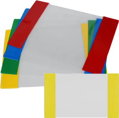 Zdjęcie produktu dla Okładka PVC A5 przezroczysta mix kolorów 5 sztuk