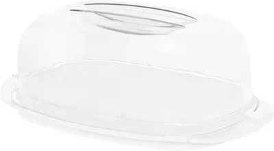 Zdjęcie produktu dla Rotho Fresh – pokrywka do sera – talerz do serwowania 29,0 x 17,0 x 10,5 cm – talerz do sera z pokrywką – hermetyczna pokrywka do żywności – pojemnik na ser – plastikowa maselniczka