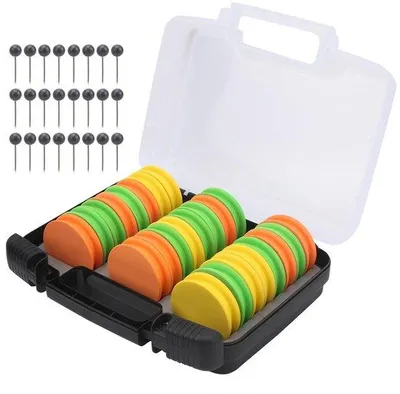 Productafbeelding van Visnetmand - 24 stuks - Ronde schuimmand - Opbergrek - Visserijapparatuur - Opbergbox - 68 mm diameter - Visnetopslagtank