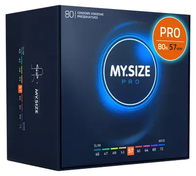 Immagine prodotto di MY.SIZE PRO Preservativi Elite taglia 4, 57 mm, 80 Pezzi, vestibilità perfetta e dimensioni adatte a tutti