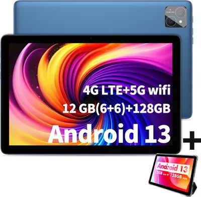Produktbild von Vasoun Android 13 Tablet 10,1", 6 GB  RAM, 128 GB ROM, Octa Core, Dual-SIM 4G odemčený s 2,4 G/5 G WLAN