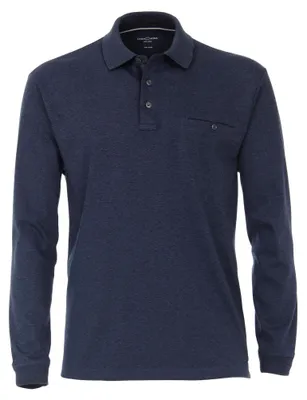 Produktbild von Casa Moda - Herren Polo-Shirt Langarm (403478000), Größe:6XL, Farbe:Blau (107)
