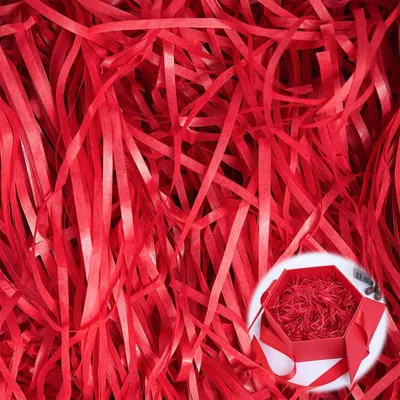 Geschenk-Füllmaterial 500 g, rot, geschreddertes Papier
