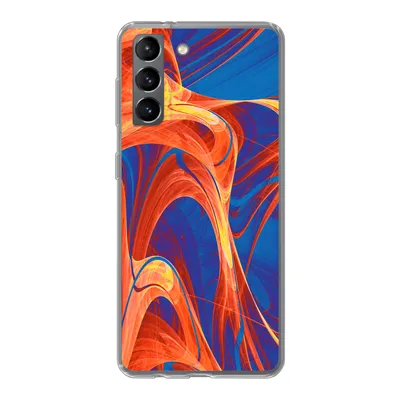 Produktbild von MuchoWow® Handyhülle Schutzhülle Hülle für Samsung Galaxy S21 Kunst - Wellen - Farbe - Psychedelisch Silikon Softcase Handy Hülle - Softcase