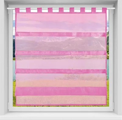 Zdjęcie produktu dla Zasłona z pętelką, rozmiar: 100x110cm, kolor: różowy