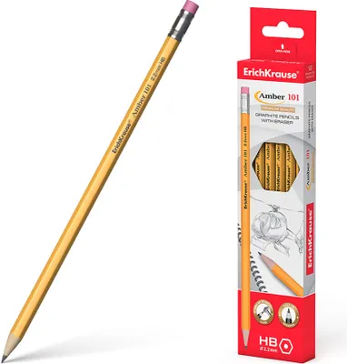 Produktbild von Bleistifte HB mit Radiergummi 12 Stück