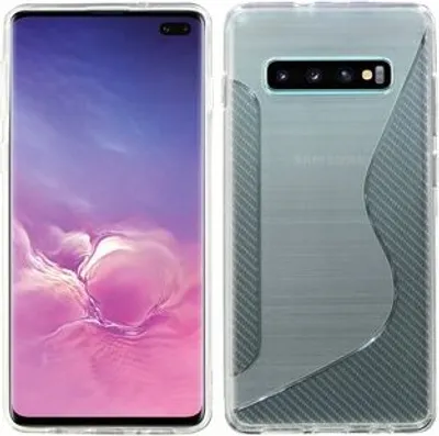 Obrázok produktu pre S-Line Case Bumper kompatibilný so Samsung Galaxy S10 Plus G975F Silikónové puzdro Nárazuvzdorné puzdro na mobilný telefón TPU kryt Transparent