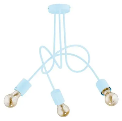 Obrázok produktu pre Závesná lampa TANGO modrá 3xE27x15W kov rozmery: 41x48x48 cm IP20 Alfa