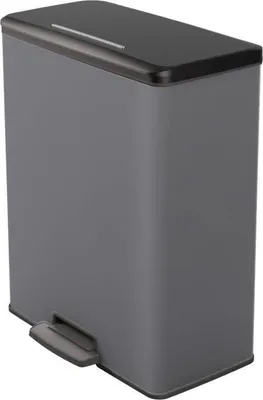 Obrázek produktu pro Odpadkový koš, Curver Deco Bin, 52 l (26+26 l), obdélníkový, 49 x 32 x 61 cm, antracitový